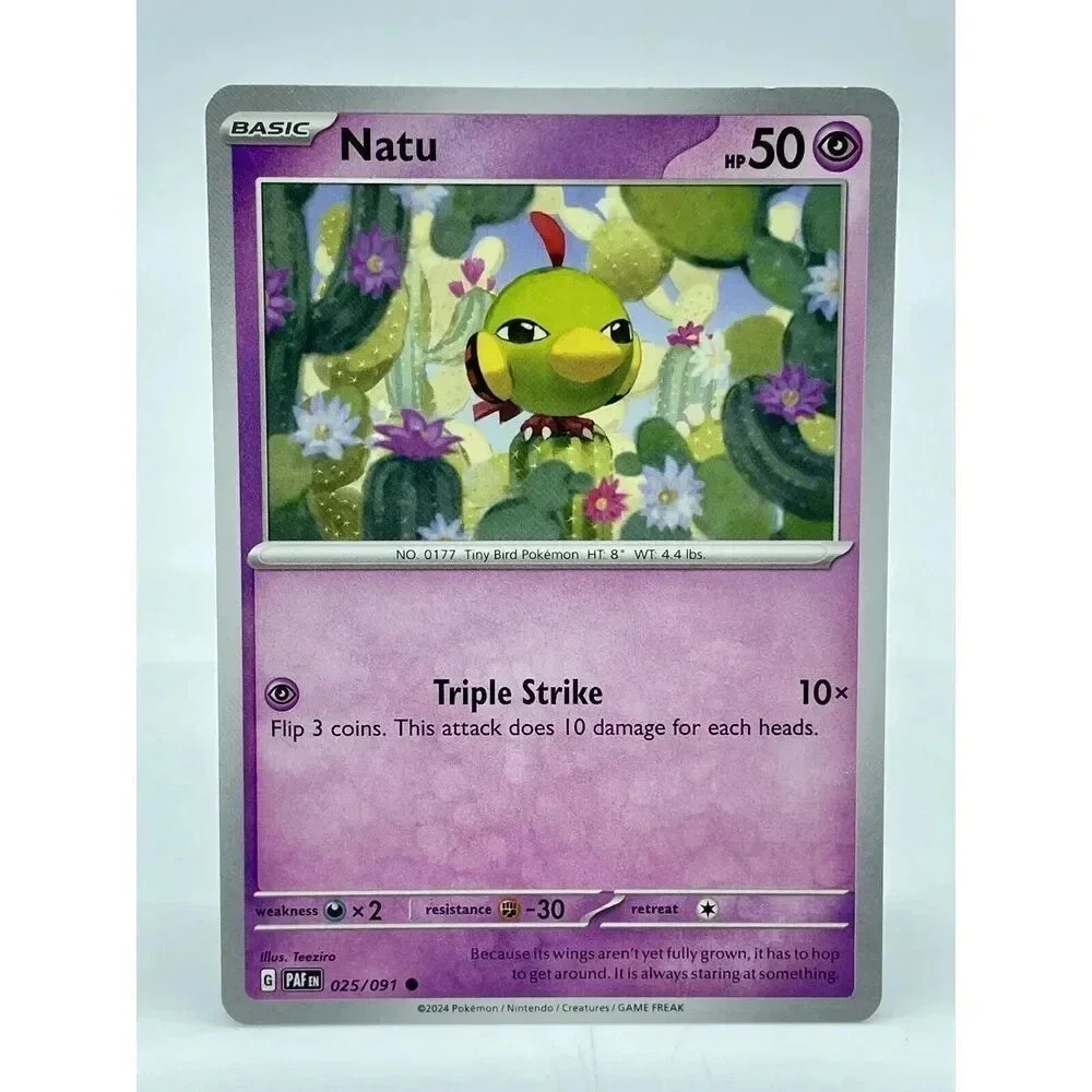 Natu 025/091 S&V: Paldean Fates Non-Holo Pokémon TCG Mint Unplayed